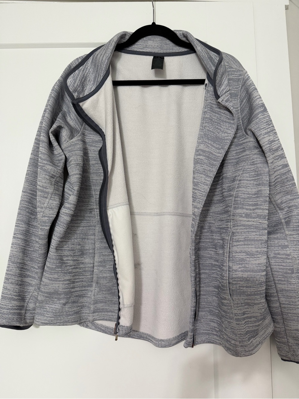 Champion Gray Marled Zip-Up Ski Jacket